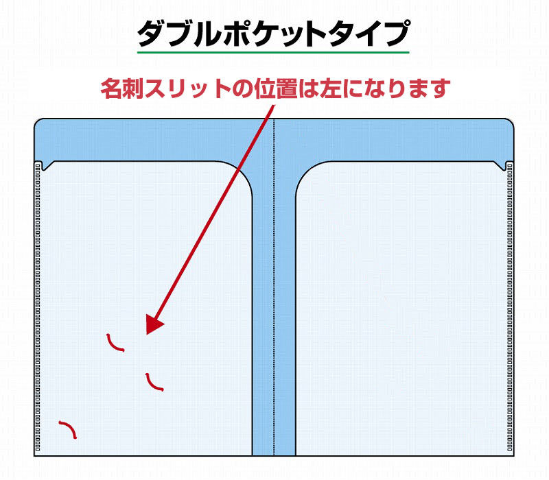 Wポケットクリアファイル展開図