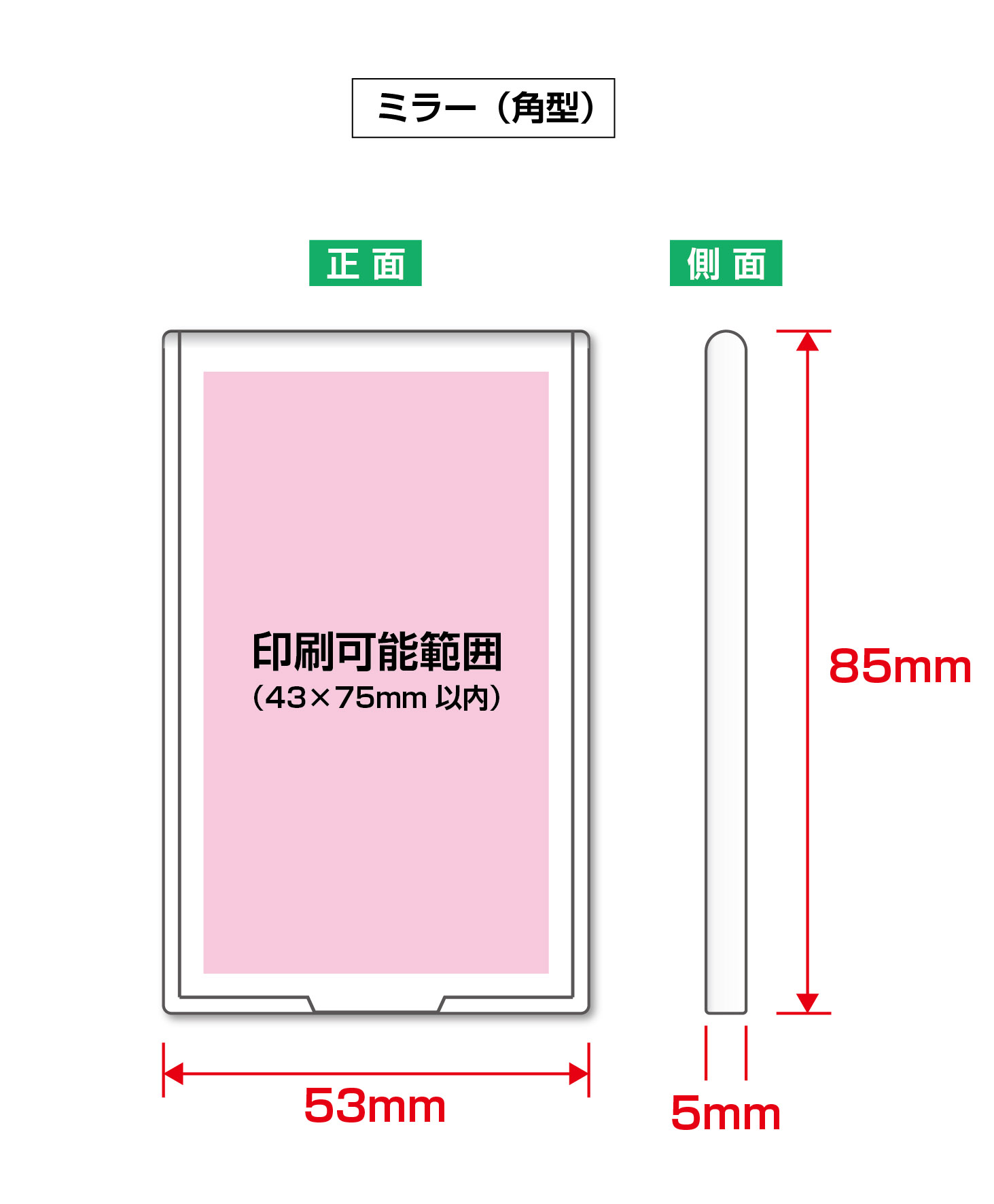 コンパクトミラーテンプレート展開図