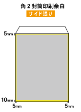 角2封筒印刷余白