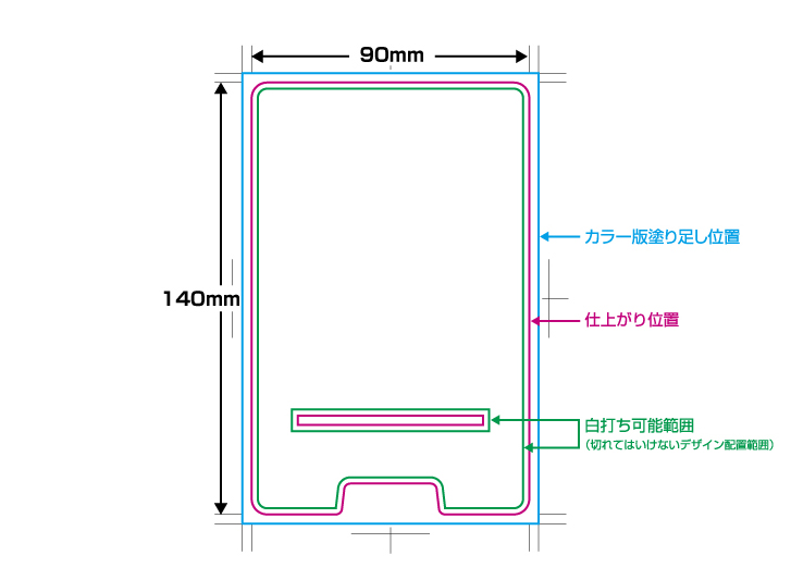 スマホスタンド(小)テンプレート展開図